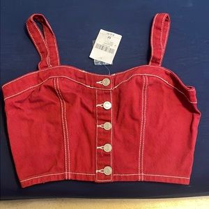 Woven crop top FOREVER 21